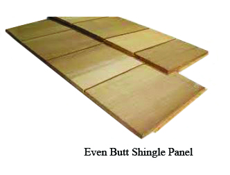 Even Butt Cedar Shingle Panels