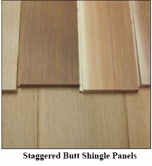 Staggered Butt Cedar Shingle Panels